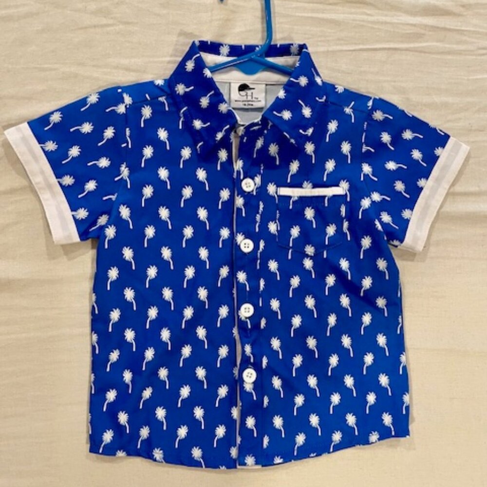 George Hats Button up Palm Shirt